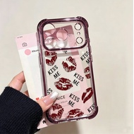 Y2K KISS ME Lips Print Phone Case For Motorola Moto G37 Power G60 G53 G22 G34 G14 G77 E22 E13 G9 Pla