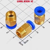 [5 Pieces]- PC6-M12-1 Pneumatic Pipe Connector 6mm External Thread 12mm Step Thread 1mm Linhkien IC