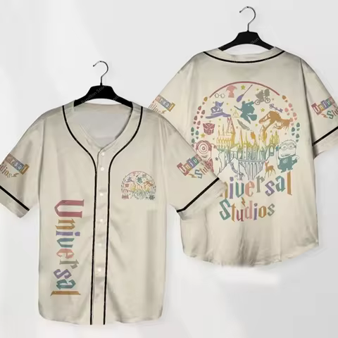 2025 Disney Universal Studio Vintage Characters Baseball Jersey Tee Casual Tops Clothes Girls T Shir