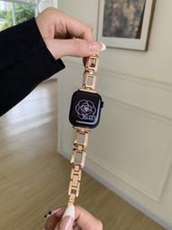 Apple Watch 5 6 7 8 SE Ultra 錶 錶帶 金屬 方格 NIKE+ Watch8 女 時尚 防水