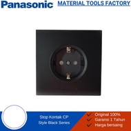 Stop Kontak CP Panasonic Style Series  WESJP1121B - Stop Kontak Listrik panasonic Hitam CP