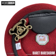 MERAH Bareskrim Beret bareskrim beret/ one set camel camel beret/ maroon red beret/ bareskrim hat/ r