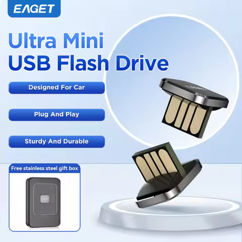EAGET 8GB/16GB/32GB/64GB Mini Car USB2.0 Flash Drive - U8A, Zinc-Alloy Material, Plug & Play, with S