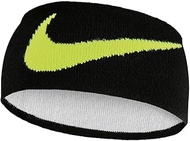Nike M N.100.2605.073.OS Seamless Knit Headband Reversible in Black/Light Bone/Volt, Size: One Size