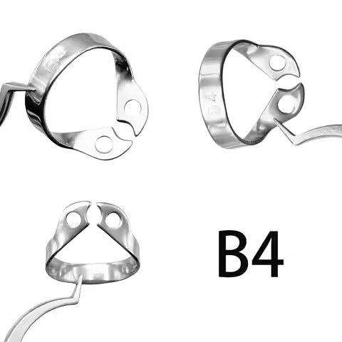 1/5/10 B4 Rubber Dam Clamps, Root Canal Repair Barrier Clamps, Saline Clamps, Stainless Steel Frame 