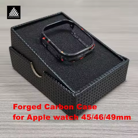 For Apple Watch Ultra 1 2 49mm Forged /3k Glossy /Matte Real Carbon Fiber Case for iWatch S7 S8 S9 S