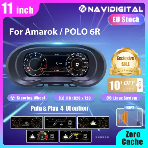 9‘’inch LCD Digital Cluster For Polo 6R VENTO 2008-2016 Years CROSS FOX 2015 Years Amarok 2010-2016