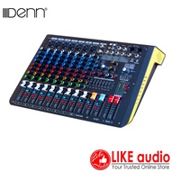 (FREE Wired Mic) DENN DFX-8ARB 8-Channel Powered Mixer