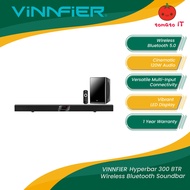 VINNFIER HYPERBAR 300 BTR WIRELESS BT SOUNDBAR & BASS SUBWOOFER WITH 3D STEREO SOUND SPEAKER / 3.5MM