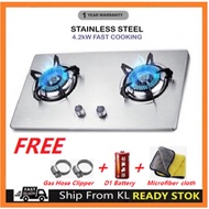New Design Durable Stainless Steel Built-in Hob Gas Cooker Stove Dapur Gas Cooktops Table Top Gas