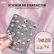 Premium 5D Character Sticker Multifunctional Nail Sticker Nail Art Sticker