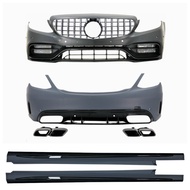 C CLASS W205 C180 C200 AMG C63 FACELIFT Set Front Rear Bumper Skirt Grill C KELAS BODYKIT MERCEDES