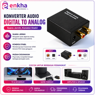 Konverter Audio Digital ke Analog Coaxial Toslink ke RCA untuk TV Speaker Amplifier dan Home Theater