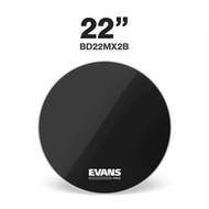 ⭐Made in USA⭐ Evans™ MX2 Black Marching Bass Drumhead หนังกลองใหญ่ หนังกลองมาร์ชชิ่ง 16" 18" 20" 22"