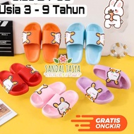 . Jelly Sandals Imported Girls Original Balance 8619 Character Rabbit Bunny Cute Slippers Play Age 3 4 5 6 7 8 9 Years Latest Korean