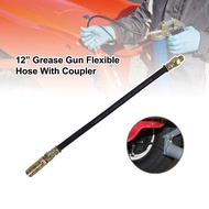 12 Inch Grease Gun Flexible Hose With Coupler Long Extension Tube with Connector Heavy Duty High Pre