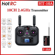 HotRC HT-10A Transmitter HT10A 2.4G 10CH Left / Right Hand Throttle Remote Control F10A Receiver For