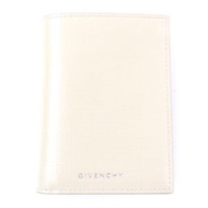 全新紀GIVENCHY) BK608MK1T4 經典 4G 卡包，米色和黑色皮革雙折錢包，帶盒子和防塵袋，意大利製造