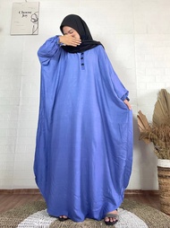 NEW - Kaftan Polos Cringkle - Kaftan Cringkel Airflow Ajwaaswardrobe - Gamis Kaftan Sultan mewah Ele