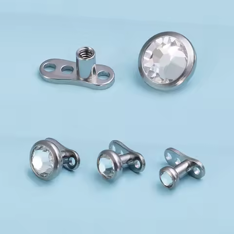 1pc G23 Titanium Dermal Piercings Hide it in Skin Diver Piercings CZ Micro Dermal Piercings Dermal A