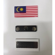Lencana Name Tag  (EPOXY)   Name Tag  Pin  Magnet Bendera Malaysia Jalur Gemilang / Flag Malaysia Ta