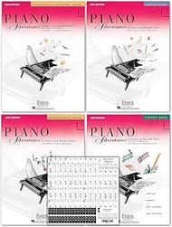 Piano Adventures Level 1 2nd Edition Bundle Set By Nancy Faber - Lesson, Theory, Performance, Techni