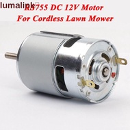 LUMALINK​ Lawn Mower Motor, Long Shaft Large Torque RS755 DC Motor, Premium High Efficiency 12V DC B