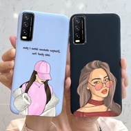 Soft Case Silikon Matte Motif Anak Perempuan Untuk Vivo Y12S V2026