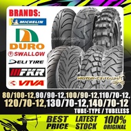 TAYAR 80/100,90/90,100/90,110/70,110/90,120/70,130/70,140/70-12 SWALLOW,DELI,FKR,MICHELIN,VIVA TUBEL