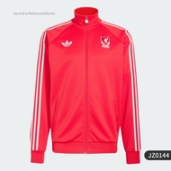 adidas | แจ็คเก็ตฟุตบอลสีแดงขาวใหม่