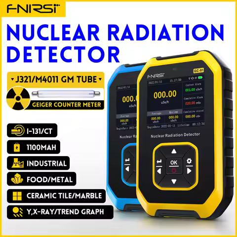 FNIRSI GC-01 Geiger Counter Nuclear Radiation Detector Personal Dosimeter X-ray γ-ray β-ray Radioact