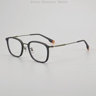 Ultra-light Retro Pure Titanium Eyeglass Frame Men Women Large Faces Square Round Spectacles 808