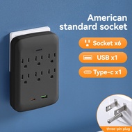 Cross-Border E-Commercial Platform American Standard 110V Converter Socket USB+type-c Fast Charging 