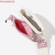 FRANCESCO Mini Zip-Around Wristlet Wallet with Lanyard & Coin Pocket - Stylish & Functional