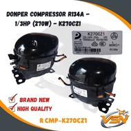 Donper R CMP-K270CZ1 Compressor | R134a | 1/3HP | 270W | Medium Duty |  Chiller / Display Cooler Com
