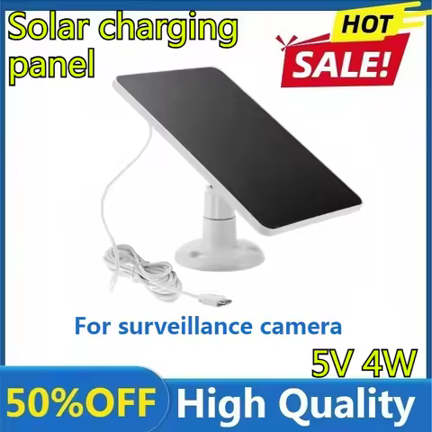 4W 5V Solar Panel Compatible with Arlo Pro 5S 2K, Pro 4, Pro 3, Floodlight, Ultra 2, Ultra, and Go 2