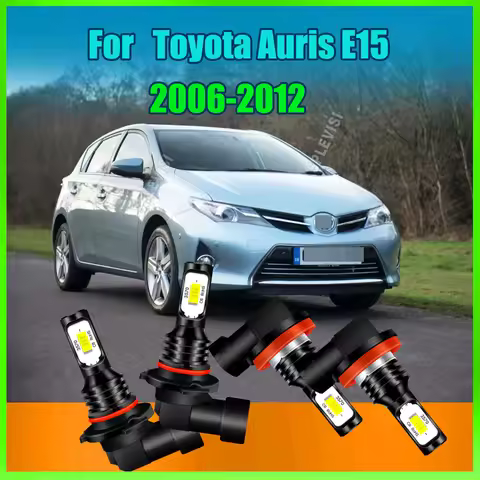 9005/HB3 H11/H8/H9 6000K White LED Bulbs Headlight Foglights 70W/Pair For Toyota Auris E15 2006 2007