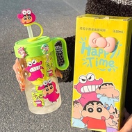 Crayon Shin-Chan Desktop Glass Water Cup Tea Water Separation Cup with Tea the Next Day High Cup-CC 