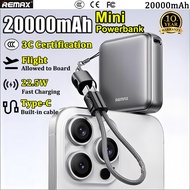 3C Certification✅ REMAX 20000mAh Mini PowerBank 3c powerbank Fast Charging Powerbank Camping Built-i