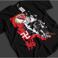 Bleach Anime Shirt Ichigo Bankai T-Shirt Byakuya Tshirt Aizen Zaraki Unisex Tee