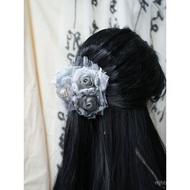 Ru He Original Hand-Made New Chinese Handmade Burning Rose Grab Clip New Style Female Retro High-End