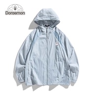 Áo Chống Nắng Doraemon Ice Silk Nam Ấm Áp Thoáng Khí Nhanh Khô Có Mũ Trùm Đầu Chống Nắng Thời Trang 