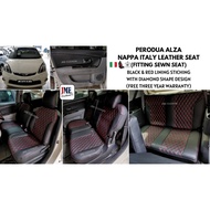 [JME CUSHION] PERODUA ALZA (2009 - 2025) FITTING SEWN LEATHER SEAT *JAHIT MATI SEAT*