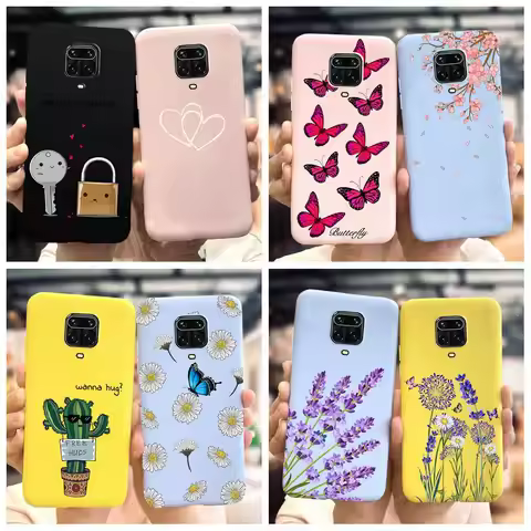 For Xiaomi Redmi Note 9 Pro Max 9S Case Soft Silicone Flower Back Cover For Xiomi Redmi Note9Pro Not