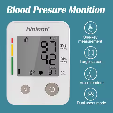 Blood Pressure Machine,Automatic Digital Upper Arm Blood Pressure Monitor with Adjustable Large Cuff