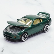 Metal Car Model Majorette Toyota Supra JZA80 Green White Cushion