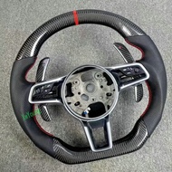 For Porsche Cayenne Panamera MACAN 911 997 718 987 981 100% Carbon Fiber Car Steering Wheel