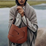 Polene牛皮編織水桶包 腋下包