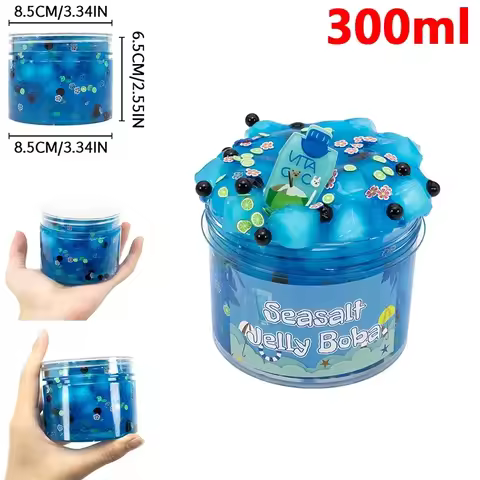 GK 70/300ml Large Capacity Crunchy Slime Kit Premade Crystal Slime Set Super Soft and Non-Sticky Jel