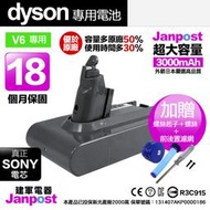 送前後濾網 Janpost dyson v6 dc74 副廠鋰電池 保固18個月 長達30分 sony電芯 BSMI認證